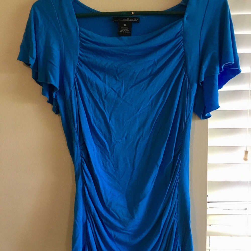 Blue fitted tee